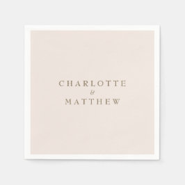 Servilleta De Papel Cóctel de Boda de novias para siempre fiel y ruido