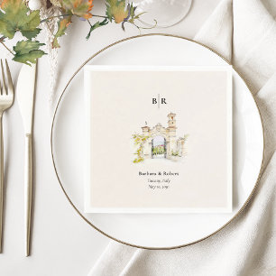 Servilleta De Papel Cóctel de Boda de Toscana