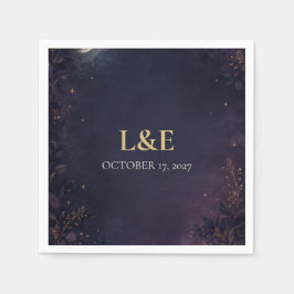 Servilleta De Papel Cóctel de Boda Gótico Celestial Personalizado 