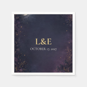 Servilleta De Papel Cóctel de Boda Gótico Celestial Personalizado