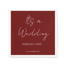 Cóctel de Boda Minimalista Granate