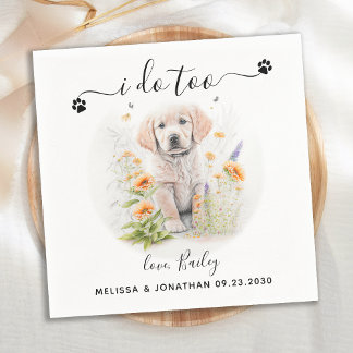 Servilleta De Papel Cóctel de Boda para Perros