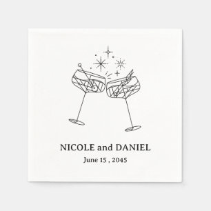Servilleta De Papel Cóctel de Boda Personalizado