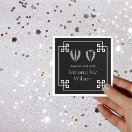 Servilleta De Papel Cóctel de cena Boda Grooms Gay Tuxedo