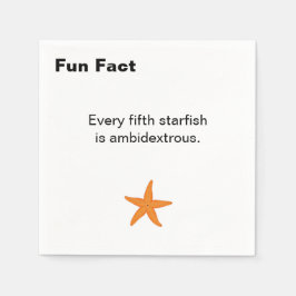 Servilleta De Papel Cóctel de Dato Divertido Estrella de Mar Ambidiest
