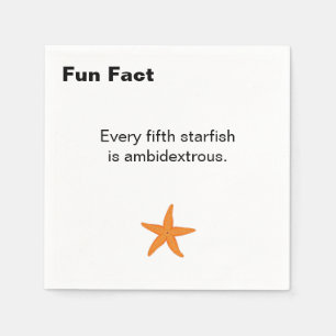 Servilleta De Papel Cóctel de Dato Divertido Estrella de Mar Ambidiest