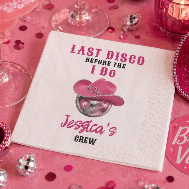 Servilleta De Papel Cóctel de Despedida de Soltera Disco Cowgirl (Subido por el creador)