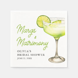 Servilleta De Papel Cóctel de Despedida de Soltera "Margs y Matrimonio