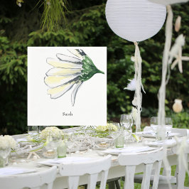 Servilleta De Papel Cóctel de ducha Daisy blanco personalizado