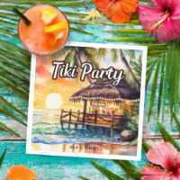 Cóctel de fiesta tiki de playa tropical