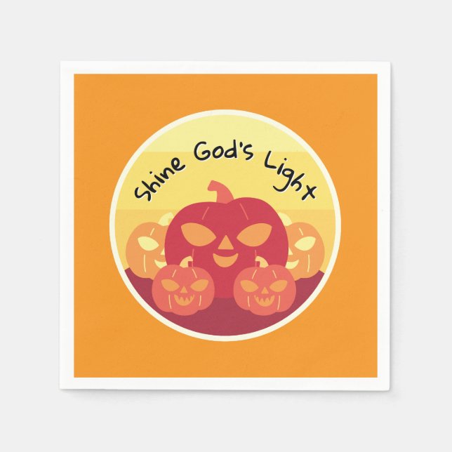 Servilleta De Papel Cóctel de Halloween brillante de Dios (Anverso)