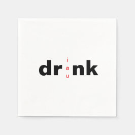 Servilleta De Papel Cóctel de intercambio de vocales Bold Drink Drank 