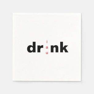 Servilleta De Papel Cóctel de intercambio de vocales Bold Drink Drank