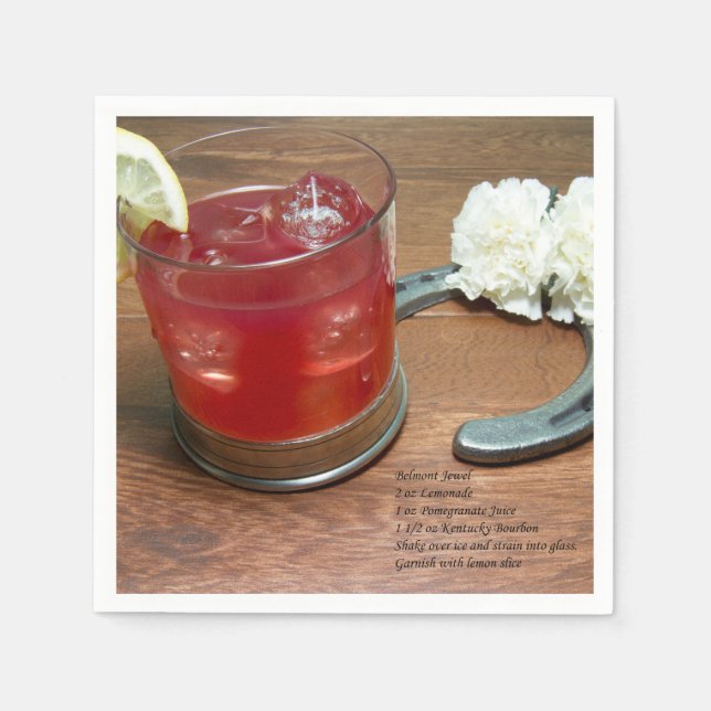 Servilleta De Papel Cóctel de la joya de Belmont (Anverso)