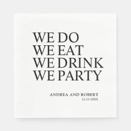 Servilleta De Papel Cóctel de la recepción de bodas