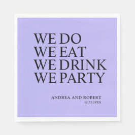 Servilleta De Papel Cóctel de la recepción de bodas