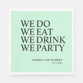 Servilleta De Papel Cóctel de la recepción de bodas