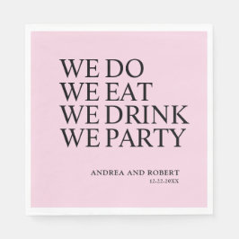 Servilleta De Papel Cóctel de la recepción de bodas