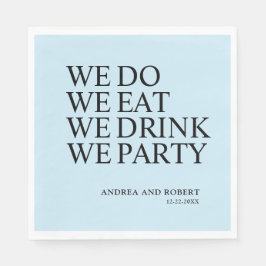 Servilleta De Papel Cóctel de la recepción de bodas