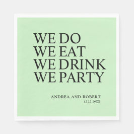 Servilleta De Papel Cóctel de la recepción de bodas