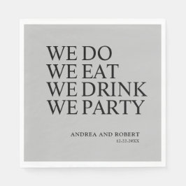 Servilleta De Papel Cóctel de la recepción de bodas