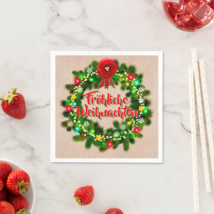 Servilleta De Papel Cóctel de los Navidades de Fröhliche Weihnachten