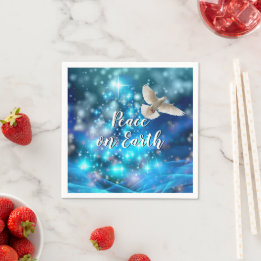Servilleta De Papel Cóctel de Navidades de Blue Dove Peace
