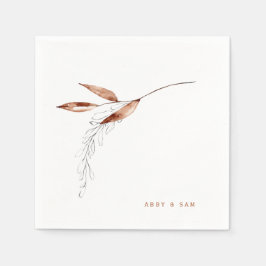 Servilleta De Papel Cóctel de nombres de Boda de caída simple