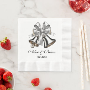 Servilleta De Papel Cóctel de recepción de boda Bells