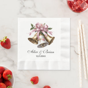 Servilleta De Papel Cóctel de recepción de boda Bells