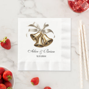 Servilleta De Papel Cóctel de recepción de boda Bells