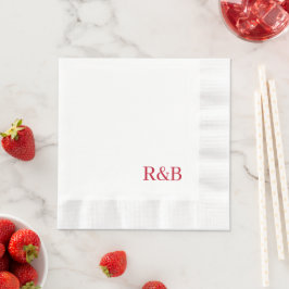 Servilleta De Papel Cóctel de recepción de boda con monograma