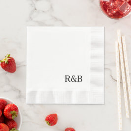 Servilleta De Papel Cóctel de recepción de boda con monograma