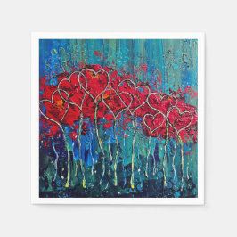 Servilleta De Papel cóctel de servilletas de corazones