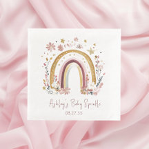 Cóctel de Sprinkle de Bebé Arcoíris Floral Boho