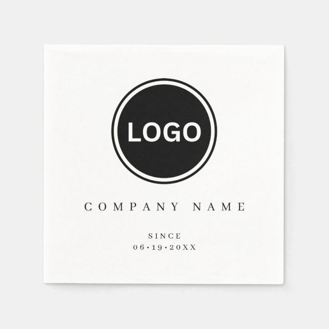 Servilleta De Papel Cóctel del aniversario de la empresa (Anverso)