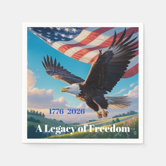 Servilleta De Papel Cóctel estándar Semiquincentenario de Estados Unid (Anverso)