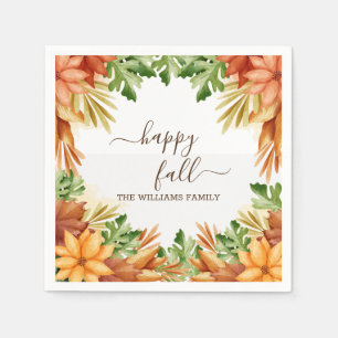 Servilleta De Papel Cóctel Feliz Follaje de Otoño