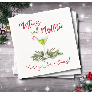 Servilleta De Papel Cóctel festivo de Navidad Martini de fiesta de vac