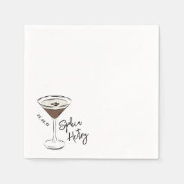 Servilleta De Papel Cóctel Hand Drawn Espresso Martini
