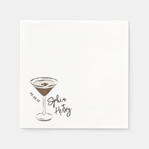 Servilleta De Papel Cóctel Hand Drawn Espresso Martini
