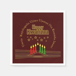 Servilleta De Papel Cóctel Happy Kwanzaa Seven Principles