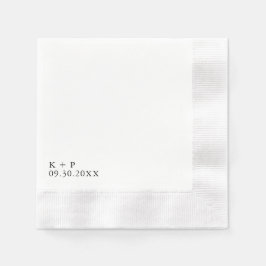 Servilleta De Papel Cóctel Inicial + Fecha