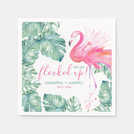 Servilleta De Papel Cóctel Let's Get Flocked Up