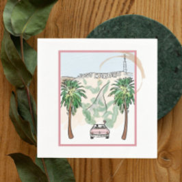 Servilleta De Papel Cóctel Los Angeles Just Married