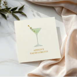 Servilleta De Papel Cóctel Martini Boda Duchas o Despedida de Soltera