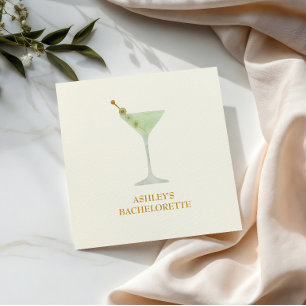 Servilleta De Papel Cóctel Martini Boda Duchas o Despedida de Soltera