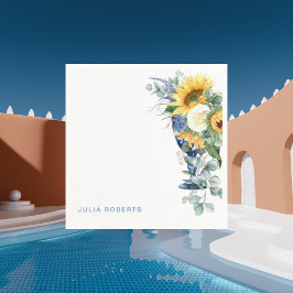 Servilleta De Papel Coctel mediterráneo Floral Sunflowers Shower