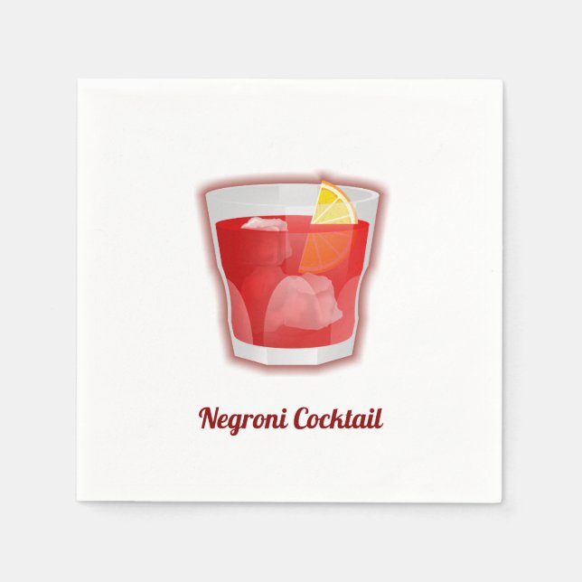 Servilleta De Papel Cóctel Negroni (Anverso)