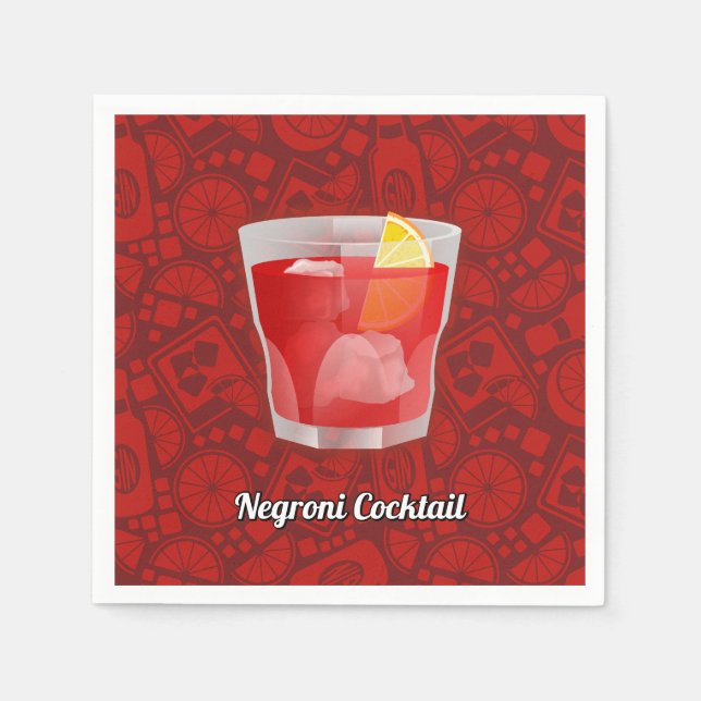 Servilleta De Papel Cóctel Negroni (Anverso)